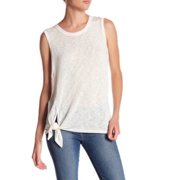 bobeau Tops - BOBEAU | by Nordstrom Tie Front Muscle Tank Top M